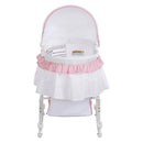 Lacy Portable 2-in-1 Bassinet & Cradle, Pink/White