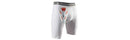 Compression Shorts with Protective Cups - White - S