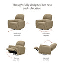 Rainbow Recliner and Swivel Glider - Latte Teddy Loop