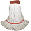 Boardwalk Saddleback Loop-End Wet Mop Heads, Large, White, Rayon, 12/Carton - BWKSP200L18DZ