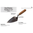 Allway 5-1/2 in. W X 7.2 in. L Steel Pointing Trowel, Pack of 10