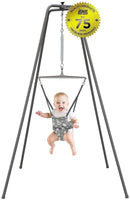 Saddle Baby Exerciser with Stand - Grey