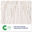 Boardwalk Super Loop Wet Mop Head, Cotton/Synthetic Fiber, 5" Headband, Medium Size, White - BWK502WHEA
