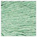 Boardwalk Super Loop Wet Mop Head, Cotton/Synthetic Fiber, 5" Headband, Medium Size, Green, 12/Carton - BWK502GNCT
