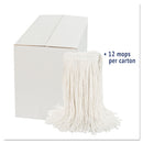 Boardwalk Cut-End Wet Mop Head, Rayon, No. 20, White, 12/Carton - BWK2020RCT