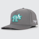 Adult Polyester Triceratops Baseball Hat - Dark Gray