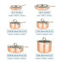 3-Ply Hammered Copper Cookware Set - 10 Piece
