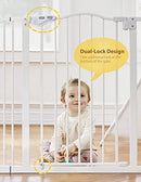 Auto Close Baby Gate for Pets - White