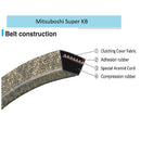 Mitsuboshi Super KB Standard V-Belt 0.5 in. W X 41 in. L For Riding Mowers