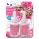 Bright Air Electric Scented Oil Air Freshener Refill, Cherry Blossom/Magnolia, 0.67 Oz Jar, 2/Pack, 6 Packs/Carton - BRI900271