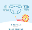 Amazon Brand - Mama Bear Diaper Pail Refills for Diaper Genie Pails, 270 Count (