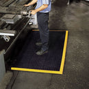 Notrax Drainage Mat, 5 ft 4 in L, 3 ft 2 in W, 7/8 in Thick, Rectangle, Black with Orange Border - 549S3864OB