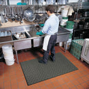 Notrax Drainage Mat, 3 ft L, 24 in W, 5/8 in Thick, Rectangle, Black - T17P0032BL