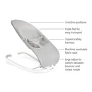Spring 2-in-1 Infant Bouncer & Rocker, Lightweight with 3 Recline Positions