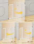 Auto Close Baby Gate for Pets - White