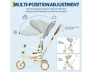 7-in-1 Foldable Toddler Tricycle - Adjustable Handle