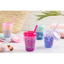 12oz 4pk Plastic Chameleon Color Changing Cups with Twist on Lids - Purple
