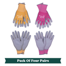 Alterra Garden Gloves, Pack of 4 Pairs