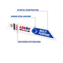 Lenox MULTIWOLF 6 in. Bi-Metal WAVE EDGE Reciprocating Saw Blade 10 TPI 5 pk