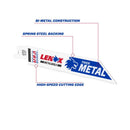 Lenox METALWOLF 6 in. Bi-Metal Wave Edge Reciprocating Saw Blade 14 TPI 5 pk