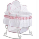 Dream On Me Lacy Portable 2-In-1 Bassinet - Pink/White