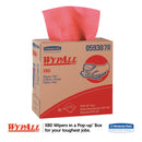 Wypall X80 Cloths With Hydroknit, 9.1 X 16.8, Red, Pop-Up Box, 80/Box, 5 Box/Carton - KCC05930