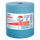Wypall X80 Cloths With Hydroknit, Jumbo Roll, 12 1/2 X 13 2/5, Blue, 475/Roll - KCC41043
