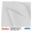 Wypall X60 Cloths, Small Roll, 9 4/5 X 13 2/5, White, 130/Roll, 12 Rolls/Carton - KCC35401