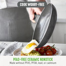 8" and 10" Ceramic Nonstick Aluminum Fry Pan Set