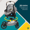 Safety 1st Turn & Go Rotating Travel System - Navy Ink