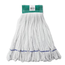 Rubbermaid Rough Floor Mop Head, Medium, Cotton/Synthetic, White, 12/Carton - RCPT255