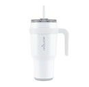 40oz Vacuum Insulated Stainless Steel Straw Tumbler Mug - White