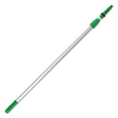 Unger Opti-Loc Aluminum Extension Pole, 8Ft, Two Sections, Green/Silver - UNGEZ250