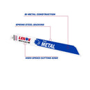 Lenox METALWOLF 12 in. Bi-Metal WAVE EDGE Reciprocating Saw Blade 14 TPI 5 pk