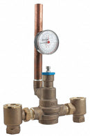 Powers 3/4 in NPT Inlet Type Mixing Valve, Lead-Free Brass, 57 gpm at 45 psi - LFSH1432 W/TP GAUGE