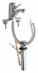 Chicago Faucets Chrome, Low Arc, Bathroom Sink Faucet, Manual Faucet Activation, 2.20 gpm - 2201-4ABCP