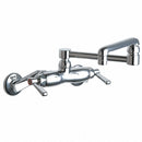 Chicago Faucets Chrome, Double Joint, Kitchen Sink Faucet, Manual Faucet Activation, 2.20 gpm - 445-DJ13ABCP