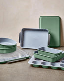 Iconics Nonstick Ceramic Large Baking Sheet - 18" x 13" Black/Gold