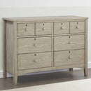 Farmhouse 6 Drawer Dresser - Textured Limestone