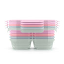 Snap and Nest 10pc 4 compartment Snack Food Storage Container Set Prism