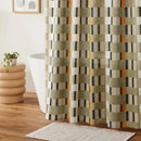 Broken Stripe Shower Curtain Green