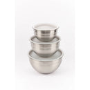 Set of 3 Stainless Steel Mixing Bowls with Lids