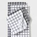 7pc Cotton Kitchen Textile Set Gray - ™: Includes Towels, Pot Holders, Oven Mitts, Dish Cloths