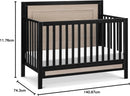 Radley 4-in-1 Convertible Crib - Ebony/Coastwood