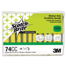 Scotch Brite Medium-Duty Scrubbing Sponge, 3.6 X 6.1, 10/Pack - MMM74CC