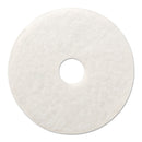 Boardwalk Polishing Floor Pads, 20" Diameter, White, 5/Carton - BWK4020WHI