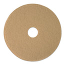 Boardwalk Tan Burnishing Floor Pads, 19" Diameter, 5/Carton - BWK4019ULT