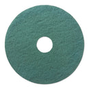 Boardwalk Heavy-Duty Scrubbing Floor Pads, 18" Diameter, Green, 5/Carton - BWK4018GRE