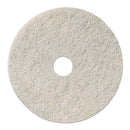 Boardwalk Natural White Burnishing Floor Pads, 17" Diameter, 5/Carton - BWK4017NAT