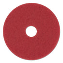 Boardwalk Buffing Floor Pads, 12" Diameter, Red, 5/Carton - BWK4012RED